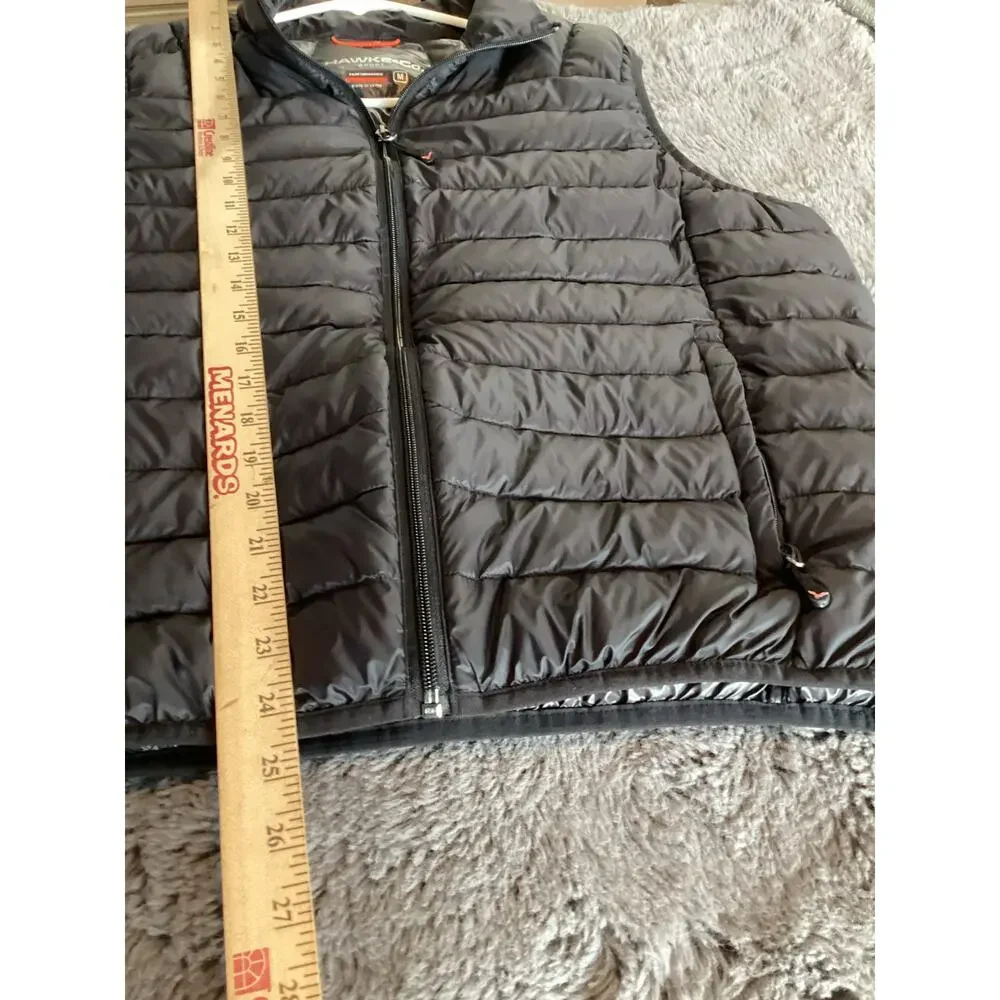 Hawke & Co Men's Performance Sport Package Down Puffer Full Zip Vest Black Med‎